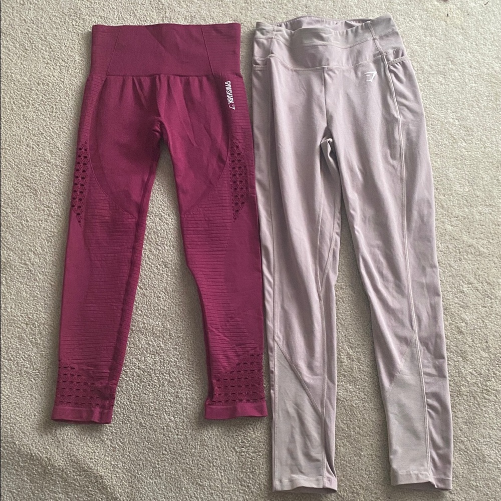 Gymshark 2 pair workout leggings. Mediums.
